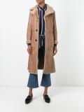 buttoned mid coat