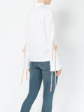 lace-up sleeve shirt