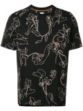 embroidered trim T-shirt 