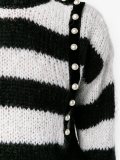 pearl button striped sweater