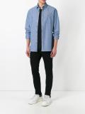 chambray bear applique shirt