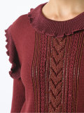 embroidered knit top