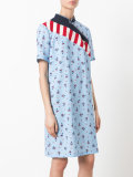 printed mandarin collar tunic