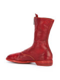 front zip calf-length boots