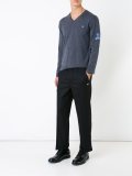 v neck fine knit jumper