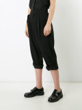 folded hem cropped trousers