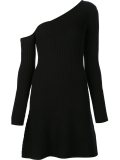 ribbed one-shoulder dress