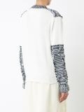 cable knit paneled jumper