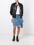 printed front bomber jacket