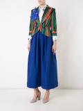 pleated wide-legged cropped trousers