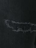 distressed straight leg jeans