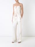 fluid drape strapless top