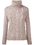 turtleneck sheer sweater
