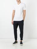 double v-neck T-shirt