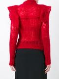 ruffled shoulders turtleneck jumper