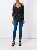 runway biker bow blouse