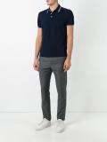 striped collar polo shirt
