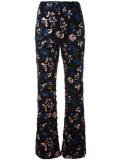 embroidered flared trousers