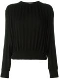 cropped ribbed jumper