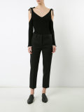 cut-out ribbed jumper