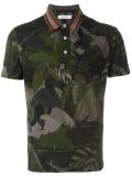 tropical print polo shirt