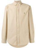 embroidered logo button-down shirt