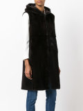 sleeveless shearling coat 