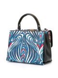 contrast print satchel bag