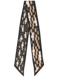 gold-tone print skinny scarf