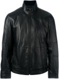 zipped leather jacket  