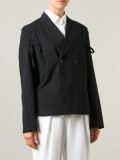 系带细节西装夹克