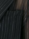 ribbed hem pinstripe shirt