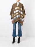 metallic striped poncho