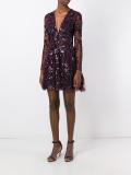 embellished floral lace mini dress