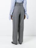 high-rise belted straight trousers