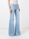 mid-rise flared jeans