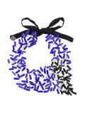 intertwined wiring bicolour necklace