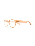 transparent glitter curved glasses