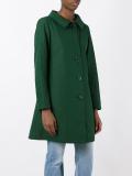 buttoned mid coat