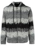 patterned zipped hoodie