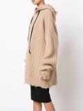 ribbed oversized hoodie
