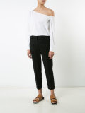 asymmetric shoulders blouse