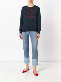 beaded logo sweatshirt