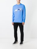 surfer print long sleeve top