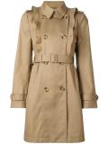 ruffled front trenchcoat