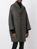 plaid buttoned coat