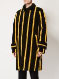 striped shearling coat