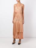 pleated lace dress