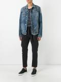 zipped denim jacket 