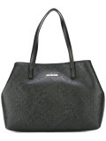 embossed logo tote 